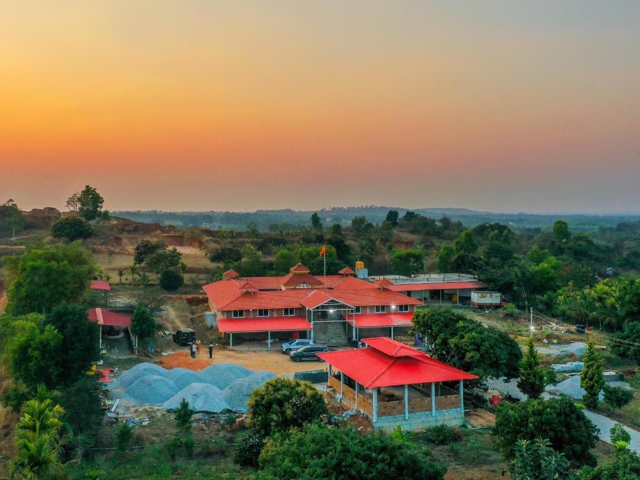 Temple aerial view